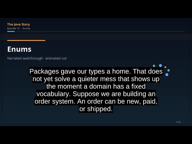 The Java Story Ep 13: Enums
