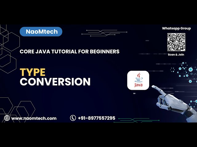 12.Java Tutorial for Beginners| Type Conversion