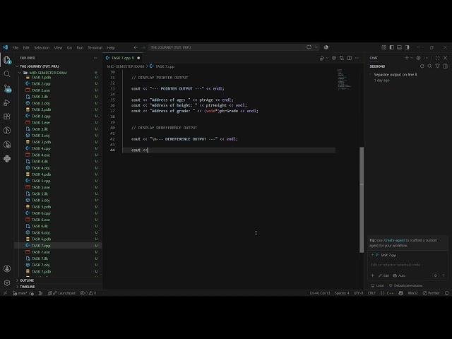 Mid-Semester Examination | Task 7 – Pointers & References   #programming #cplusplus #coders
