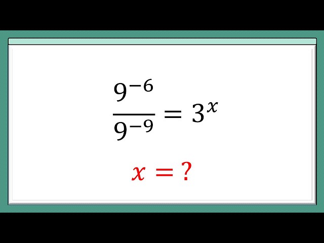 Can you solve this simple exponential equation?