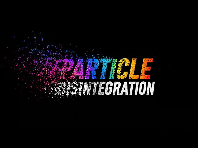 After Effects Particle Disintegration Effect Tutorial | No Plugins