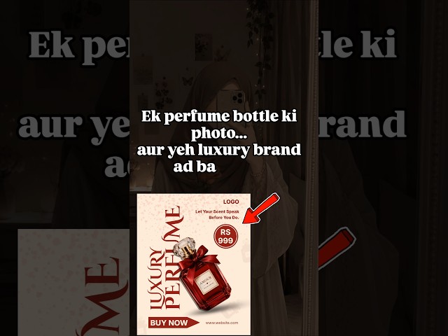 How to Create a Premium Perfume Poster in Canva? 😍 | Canva Tutorial #shorts