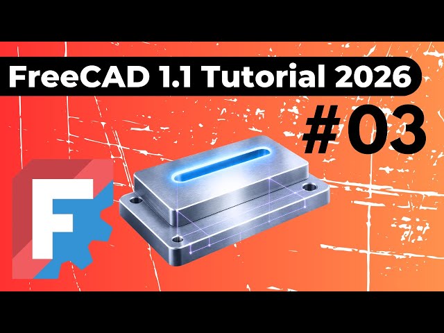FreeCAD Pocket Tool & External Geometry [FreeCAD Tutorial 2026 - Part 3]