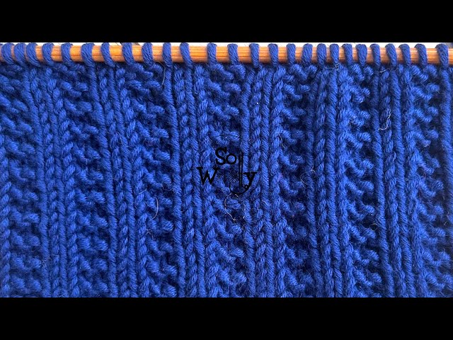How to knit the Double Garter Rib stitch (A two-row repeat reversible pattern) - So Woolly