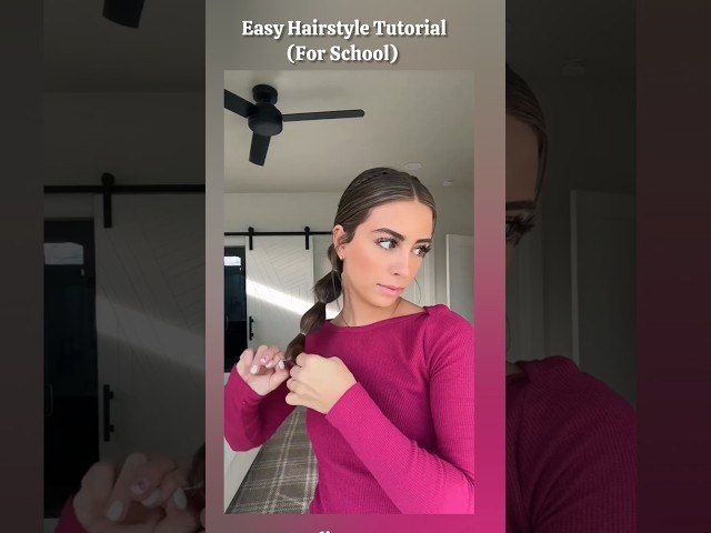 Easy Hairstyle Tutorial For School #school #hairstyle #tutorials #shorts
