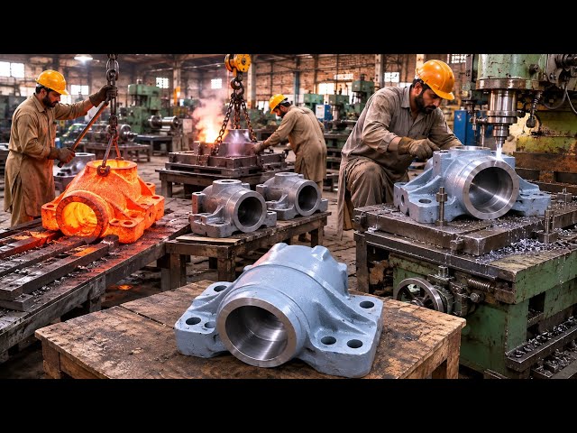 Amazing Giant Bearing Housing Manufacturing | Complete Foundry & Machining Process