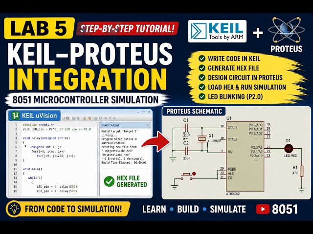 Embedded System Design Lab 5 | Keil–Proteus Integration (Task 2)