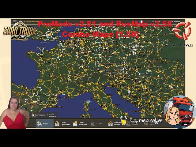 Euro Truck Simulator 2 (1.58) ProMods v2.81 and RusMap v2.58 Combo Maps [1.58] + DLC's & Mods
