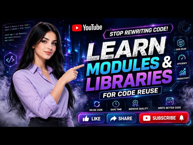 🚀 Stop Rewriting Code! Learn Modules & Libraries for Code Reuse | FuturE_BreaK_CodeR
