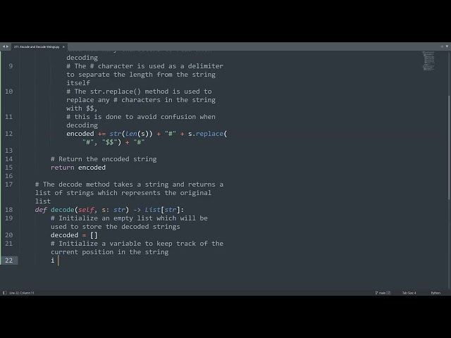 Leetcode 271. Encode and Decode Strings in Python | Python Leetcode | Python Coding Tutorial | ASMR