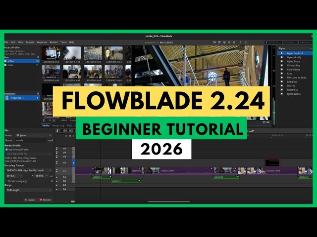 Flowblade Video Editor: Beginner Tutorial (2026) | How to Edit Videos on Linux