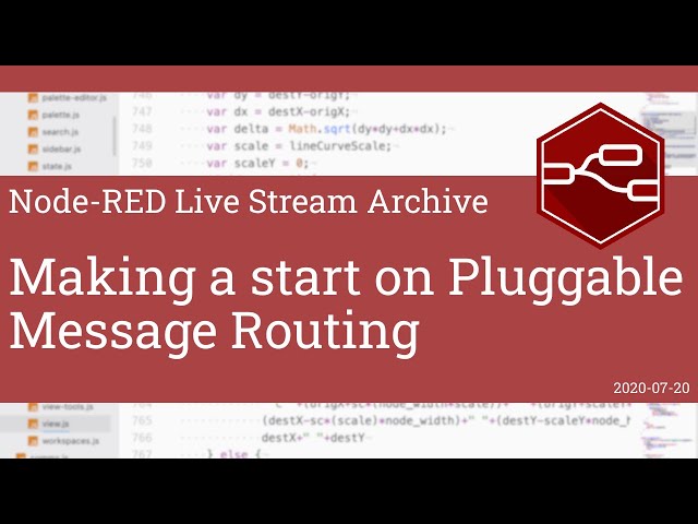 Making a start on Pluggable Message Routing - developing node-red stream - 20th July 2020