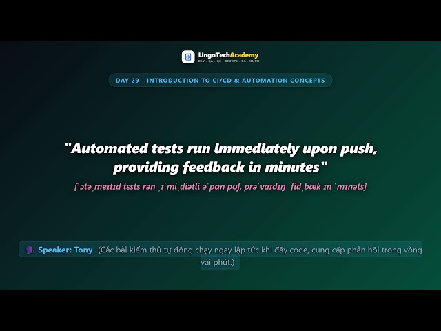 🚀 Day 29 - Introduction to CI/CD & Automation Concepts | English for DevOps Engineers