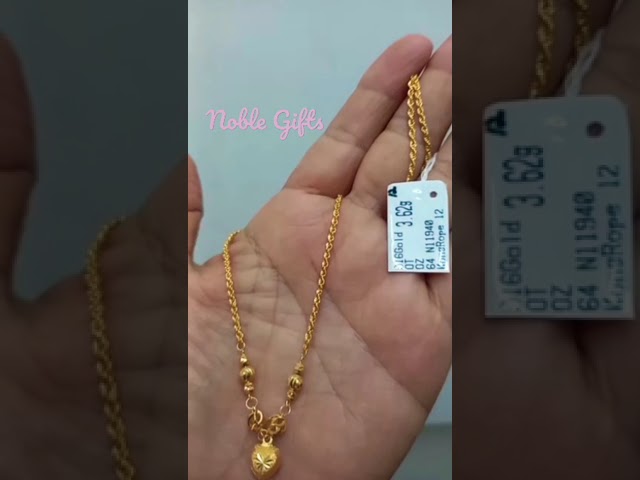 916 Gold Necklace for Valentine's Day present💕 love it🤩 #916 #22kgold #2023 #investment #necklace