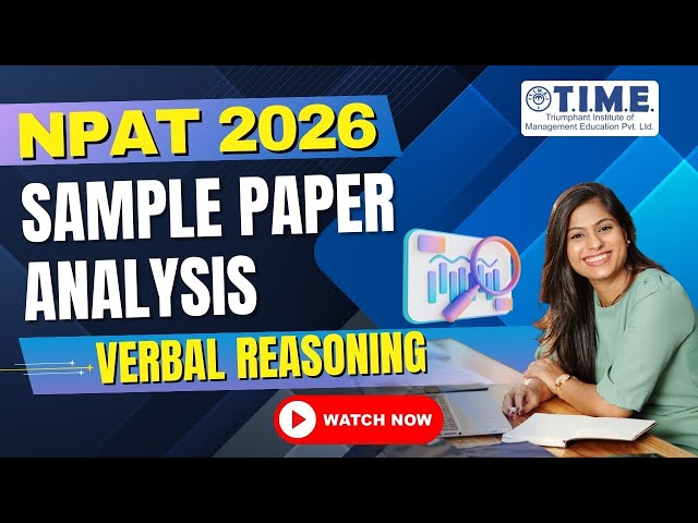 NPAT 2026 Sample Paper Analysis Verbal Reasoning