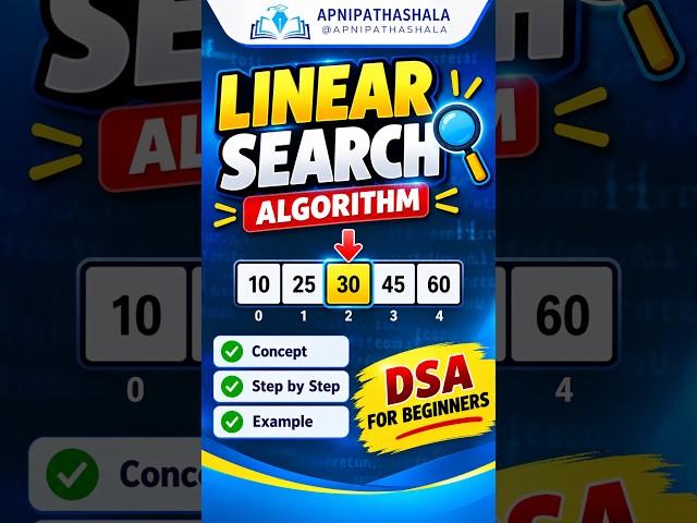 Linear Search Algorithm Explained | Data Structures & Algorithms | DSA for Beginners