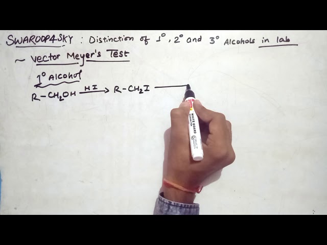 Differentiate between 1°, 2° and 3° alcohol by Victor Meyer test by Swaroop4sky