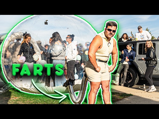 Farting Into an Air Tight Bubble Full of Girls CHALLENGE