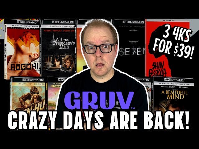 Crazy DAY Sales Are BACK! | Some MUST Own 4K Titles In The GRUV 3 For $39 SALE!