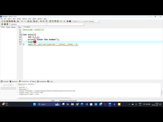 triangle patterns c programming language