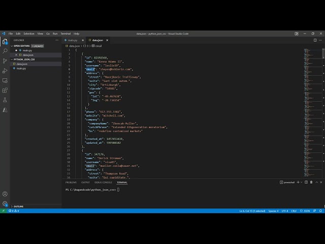 JSON To CSV using Python