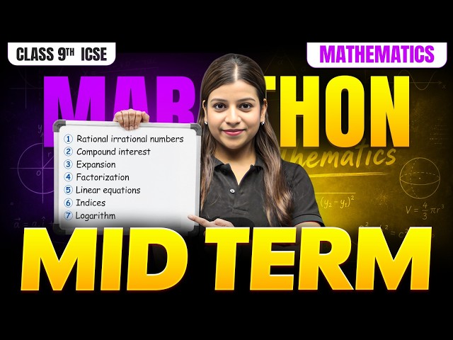 ICSE Class 9 Maths Midterm Marathon | Half Yearly Exam Complete Revision | Maths Revision
