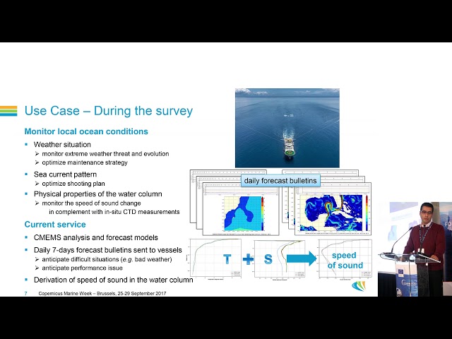 Use of operational oceanography to support marine seismic operations