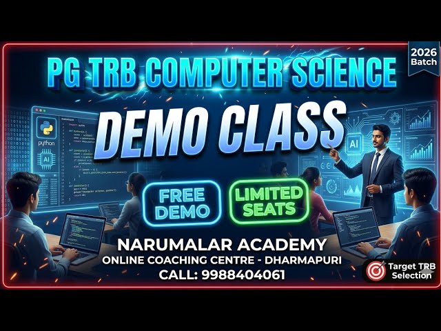 PG TRB COMPUTER SCIENCE DEMO CLASS #breakingnews #trblatestnews #pgtrb #computerscience #motivation 