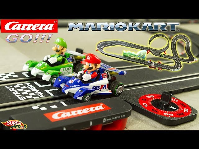 MARIO KART IRL for real with this CARRERA GO Mario Luigi Slot Car Race circuit