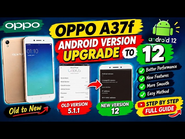 How to Install Android 12 on OPPO A37f | Custom ROM Installation Guide