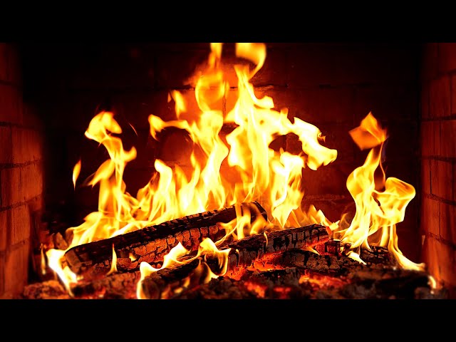 🔥 Fireplace 4K UHD! Fireplace with Crackling Fire Sounds. Fireplace Ambience
