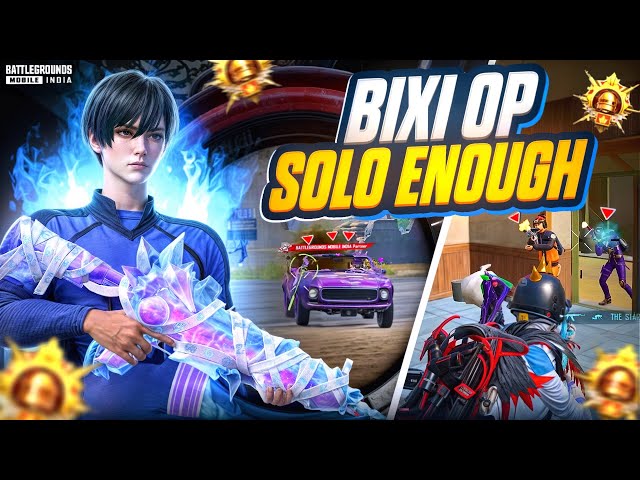 BIXI OP DESTROYING PRO PLAYERS 🔥  Solo vs Squad Conqueror Gameplay | BGMI