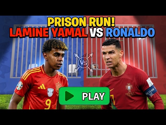LAMINE YAMAL Vs RONALDO PRISON RUN Obby New Update - Roblox All Bosses Battle! [4K]