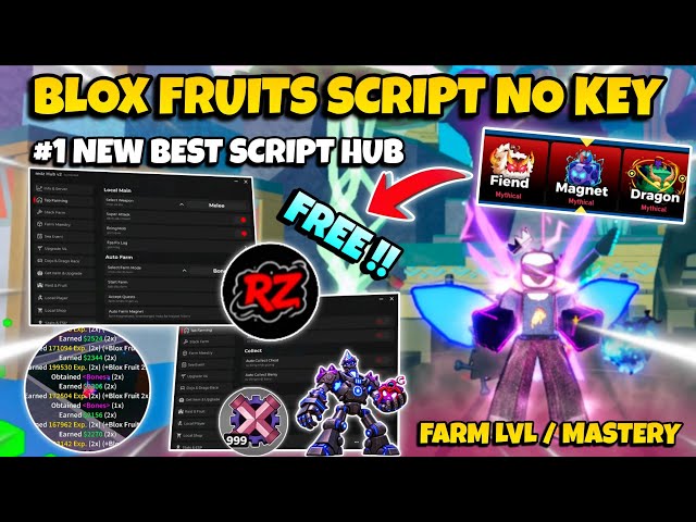 New *BEST* Blox Fruits Script No Key - Auto Farm, Magnet Tokens, New Quest, Fruit ESP & More! 🔥