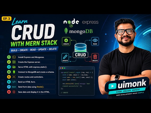 Ep3 - MERN Stack CRUD Project Using HTML, CSS, JS, Node.js, Express & MongoDB