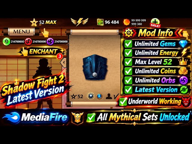 Shadow Fight 2 Mod APK 2026 🔥 Latest Version | Max Level 52 + Unlimited Everything