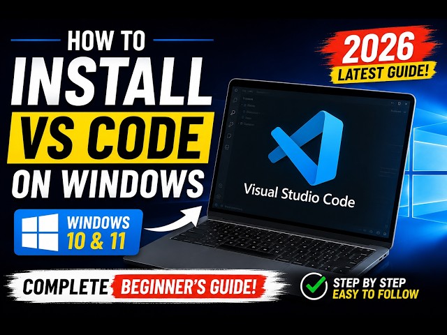 Install VS Code on Windows in 5 Minutes ⚡ Beginner Tutorial