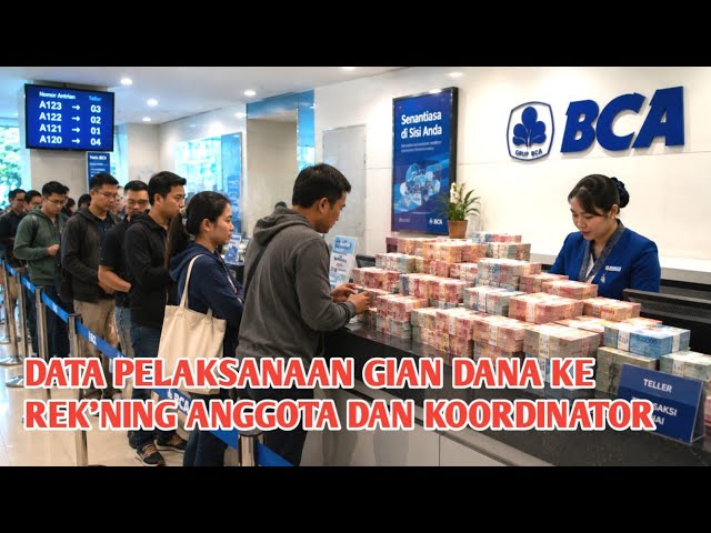 GIAN DISBURSEMENT DATA TO MEMBER AND COORDINATOR ACCOUNTS