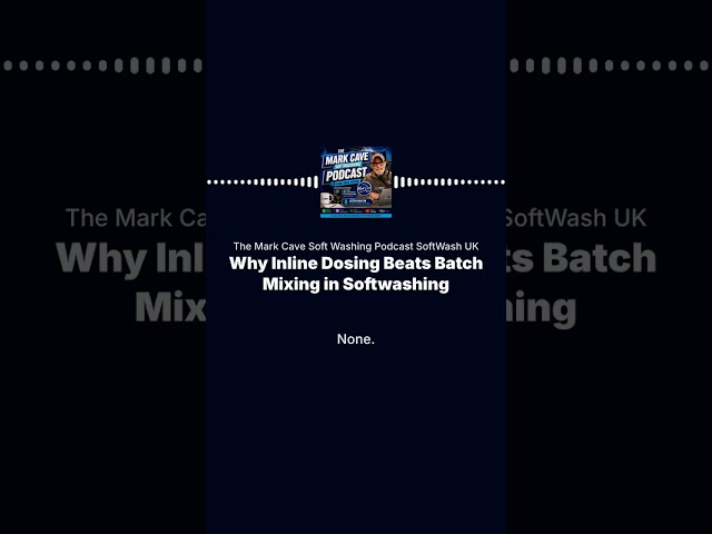 Why Inline Dosing Beats Batch Mixing in Softwashing