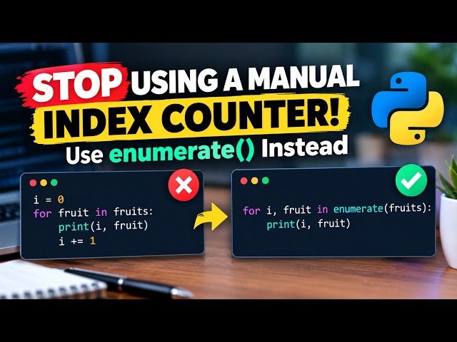 Stop Using a Manual Index Counter in Python! Use enumerate() Instead
