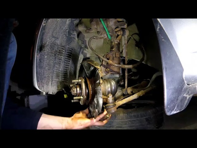 2006 kia rio5 steering knuckle replacement timelapse