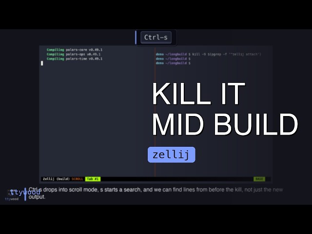 Zellij from scratch E02: Kill the terminal mid-build, on camera (zellij-org/zellij)