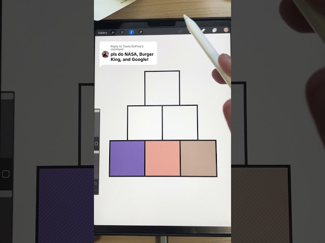 Nasa, Burger King, and Google logo color pyramid! Which logos next? #logos  #art #logodesign #color