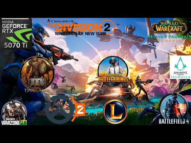 Test Gameplays Nvidia GeForce RTX 5070Ti - List Games