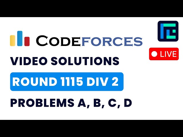 Codeforces Round 1115 (Div 2) | Video Solutions - A to D | by Devansh | TLE Eliminators