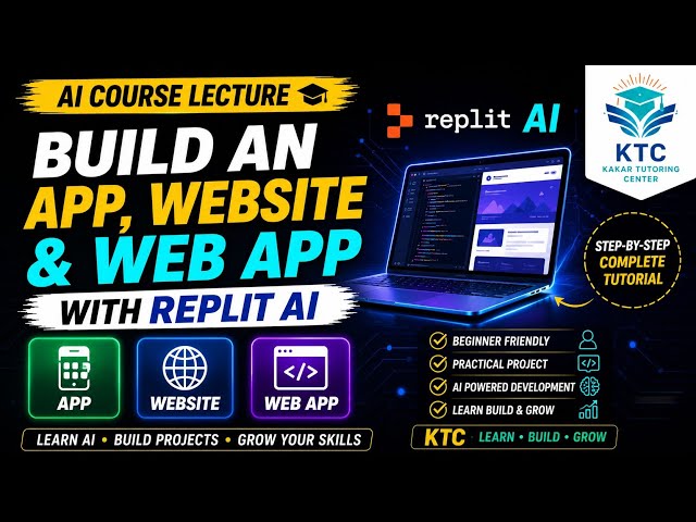 AI Course Lecture | Build an App, Website & Web App with Replit AI | Step-by-Step Tutorial