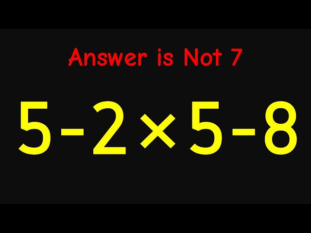 Only 1% Can Solve This Correctly!