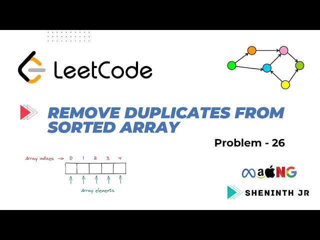 Remove Duplicates from Sorted Array | Leetcode - 26 | Python | Tamil