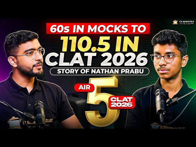 CLAT 2026 AIR 5: Nathan Prabu's Strategy 🏆 | Books, Mocks & Time Table for CLAT 2027