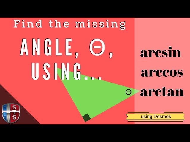 Find the missing angle θ using inverse functions | Desmos